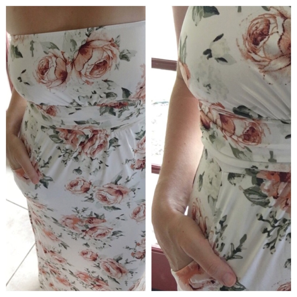 Floral Maxi strapless long Dress - Picture 6 of 8